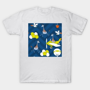 Flying Safari Chevron classic blue T-Shirt